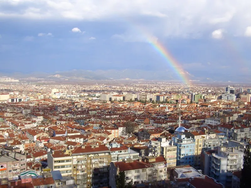 Bursa – panorama z tęczą
