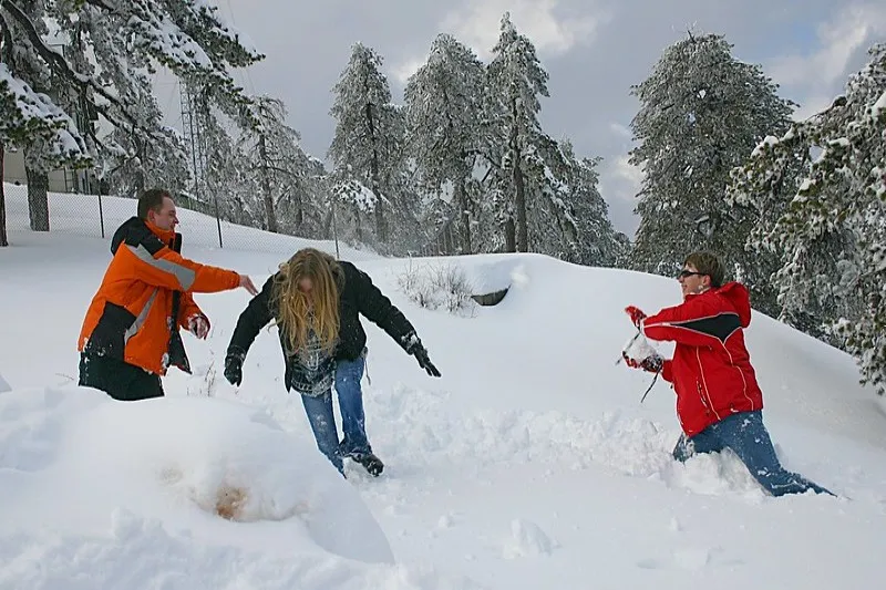 Śnieżne szaleństwa w górach Troodos