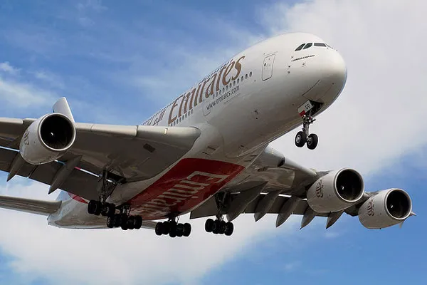 Samolot Airbus A380 linii Emirates