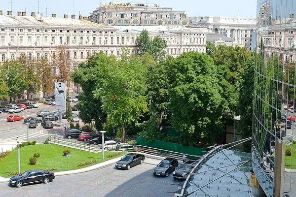 Widok z okna hotelu Hyatt Regency Kiev