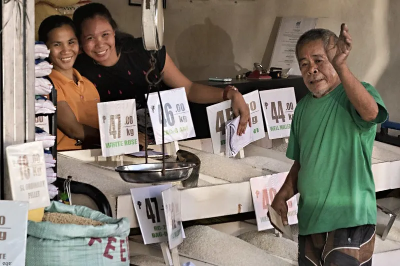 Sprzedaż ryżu na Filipinach