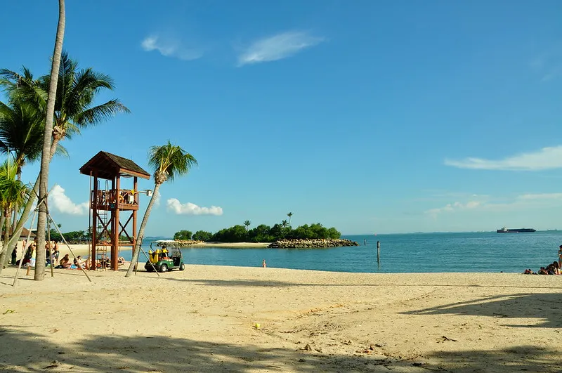 Tanjong Beach na wyspie Sentosa