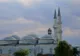 Kamienny Meczet Eski w Edirne z minaretem o zachodzie słońca