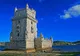 Manuelińska wieża Torre de Belém nad brzegiem Tagu w Lizbonie