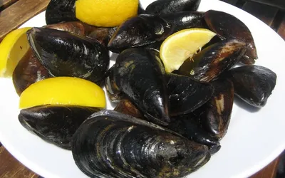 Midye dolma – mule faszerowane ryżem, podane z cytryną