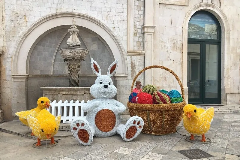 Piękne wielkanocne dekoracje w Dubrovniku