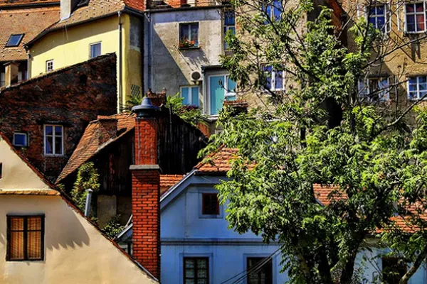 Widok na Zagrzeb, stolicę Chorwacji