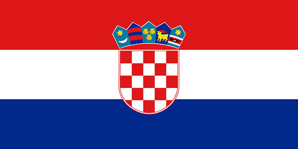 Chorwacja | Flaga Chorwacji jest w kolorach: czerwieni, błękitu i bieli