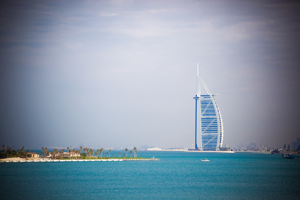 Dubaj | Widok na luksusowy hotel Burdż al-Arab