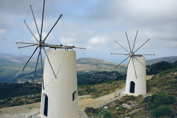 Kreta | Wiatraki w Oropedio Lasiti