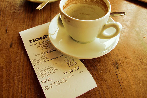  Majorka | Rachunek z pewnej kawiarenki w Cala Ratjada