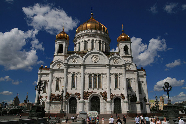 Rosja - Moskwa | Złote kopuły Cerkwi Chrystusa Zbawiciela