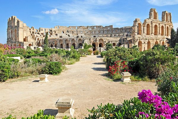 Tunezja | Widok na amfiteatr w Al-Dżamm 