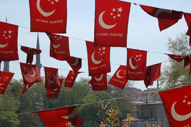 Turcja | Flagi tureckiej Partii Szczęścia (ang. Felicity Party, tur. Saadet Partisi)